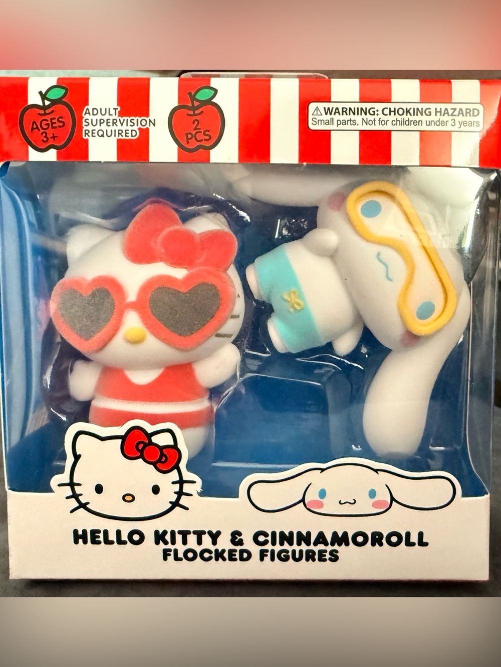 Hello Kitty & Cinnamoroll Flocked Figures brand new